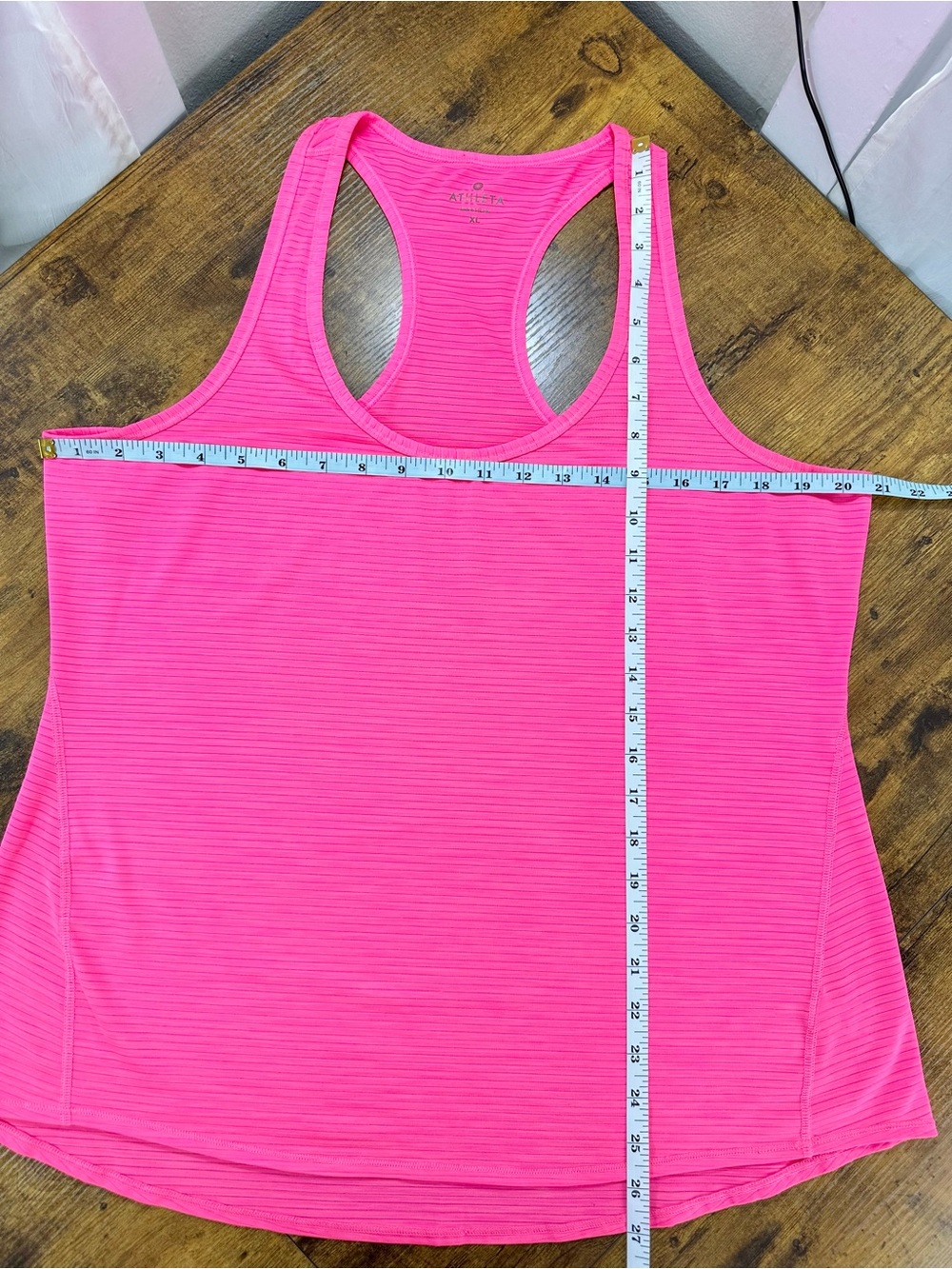 Athleta Shadow Stripe Chi Tank, Shocking Pink, XL - Picture 10 of 12